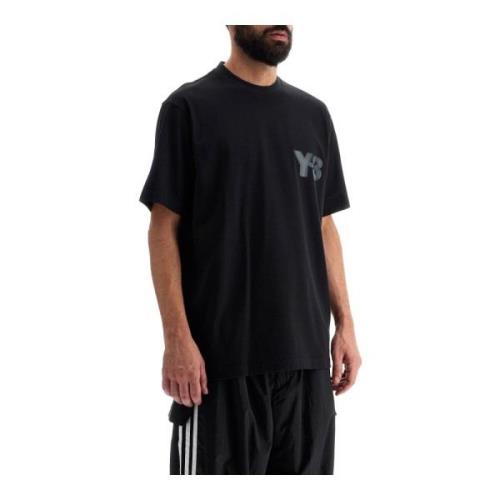 T-shirt met logo opdruk Y-3 , Black , Heren