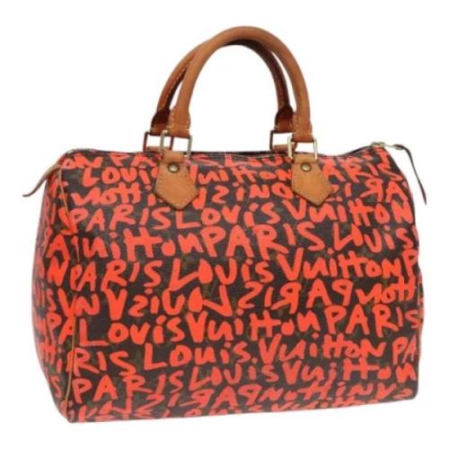 Pre-owned Canvas handbags Louis Vuitton Vintage , Orange , Dames