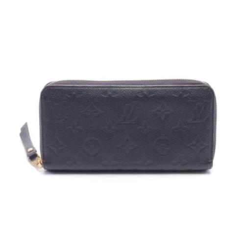 Pre-owned Leather wallets Louis Vuitton Vintage , Blue , Dames