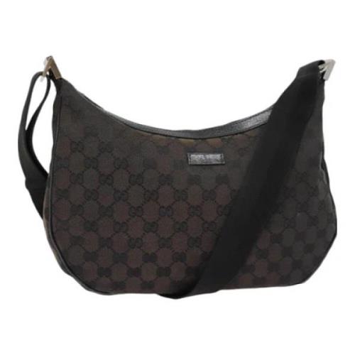 Pre-owned Canvas shoulder-bags Gucci Vintage , Black , Dames