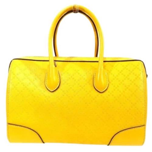 Pre-owned Leather gucci-bags Gucci Vintage , Yellow , Dames