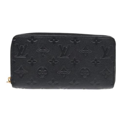 Pre-owned Leather wallets Louis Vuitton Vintage , Black , Dames