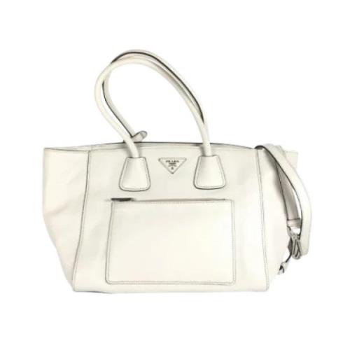 Pre-owned Leather prada-bags Prada Vintage , White , Dames