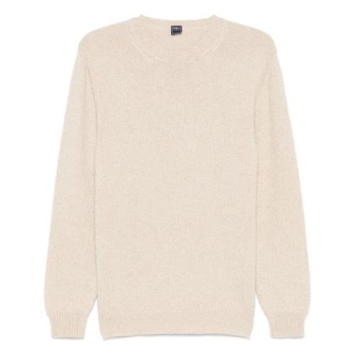 Luxe Cashmere Crew-Neck Gebreide kleding Fedeli , Beige , Heren