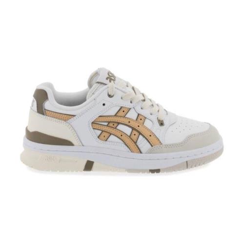 Leren Sneakers met Iconische Zijstrepen Asics , White , Dames