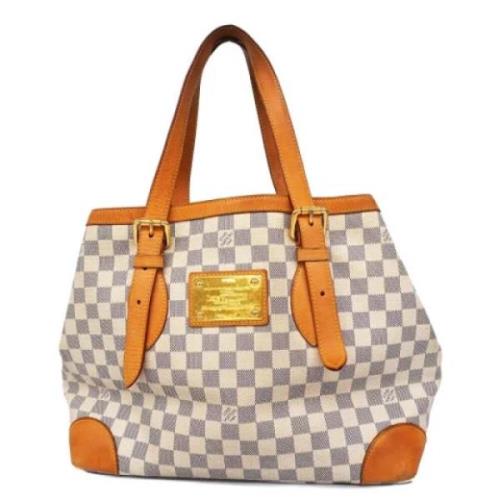 Pre-owned Canvas totes Louis Vuitton Vintage , White , Dames