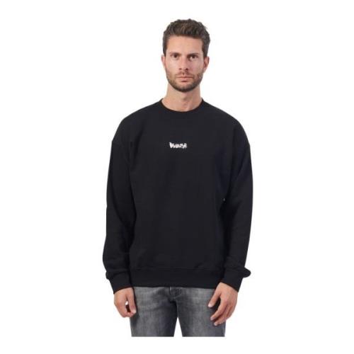 Zwarte longsleeve met logo Disclaimer , Black , Heren