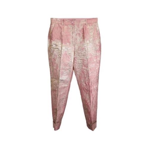 Pre-owned Polyester bottoms Dolce & Gabbana Pre-owned , Pink , Dames