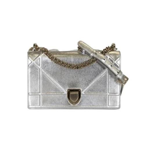 Pre-owned Leather dior-bags Dior Vintage , Gray , Dames