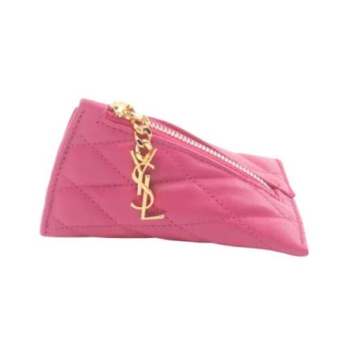 Pre-owned Leather wallets Yves Saint Laurent Vintage , Pink , Dames