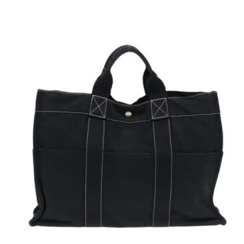 Pre-owned Canvas totes Hermès Vintage , Black , Dames