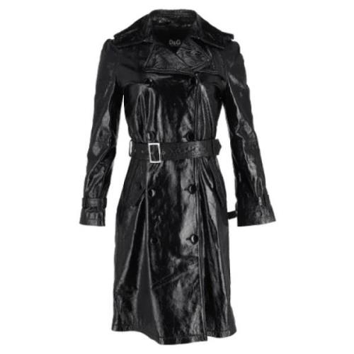 Pre-owned Leather outerwear Dolce & Gabbana Pre-owned , Black , Dames