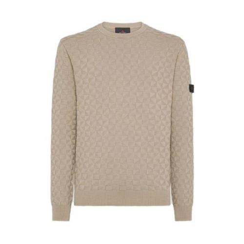 Beige Gebreide Kleding voor Mannen Peuterey , Beige , Heren