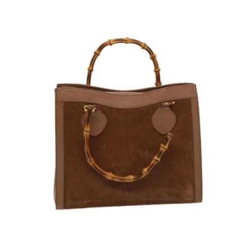 Pre-owned Suede gucci-bags Gucci Vintage , Brown , Dames