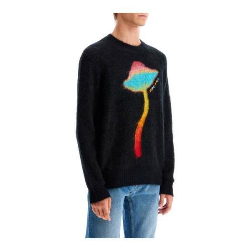 Psychedelische Rainbow Mushroom Sweater Casablanca , Black , Heren