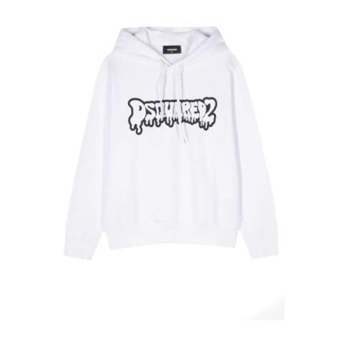 Witte Sweatshirt Ss24 Herenmode Dsquared2 , White , Heren