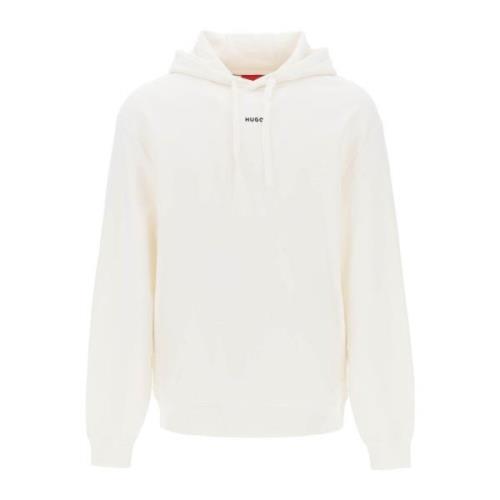 Moderne French Terry Hoodie Hugo Boss , White , Heren