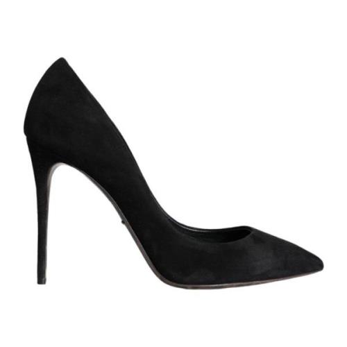 Zwarte Suède Hoge Hakken Pumps Dolce & Gabbana , Black , Dames