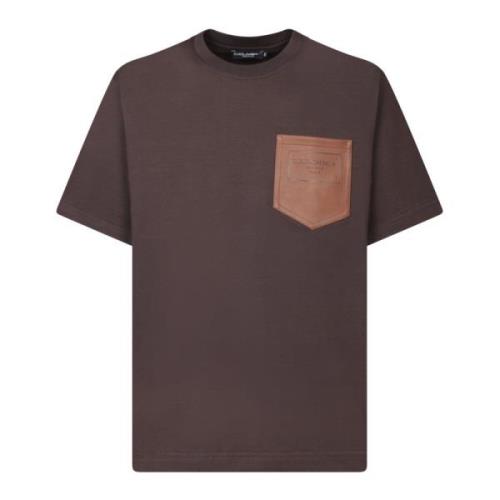 Bruin T-shirt voor mannen Dolce & Gabbana , Brown , Heren