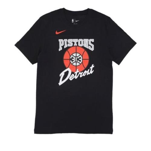 Detroit Pistons NBA Logo Tee Nike , Black , Heren