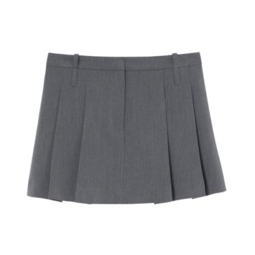 Geplooide rok met zakken Pinko , Gray , Dames