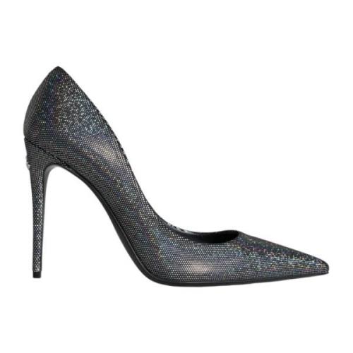 Multicolor Leren Stiletto Pumps met Logo Dolce & Gabbana , Black , Dam...