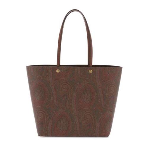 Iconische Paisley Jacquard Tote Tas Etro , Brown , Dames