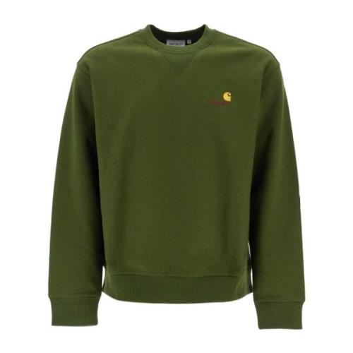 Klassieke Crewneck Sweatshirt met Geborduurd Logo Carhartt Wip , Green...