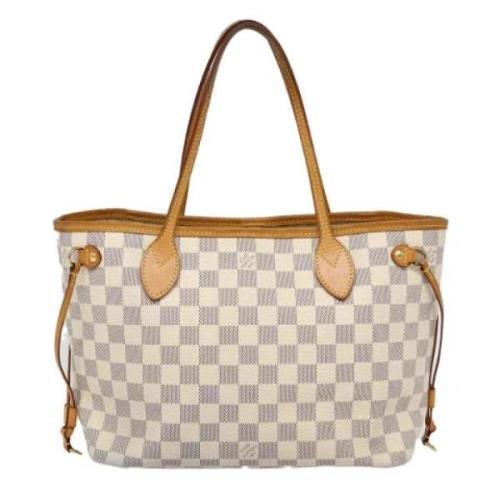 Pre-owned Canvas totes Louis Vuitton Vintage , White , Dames