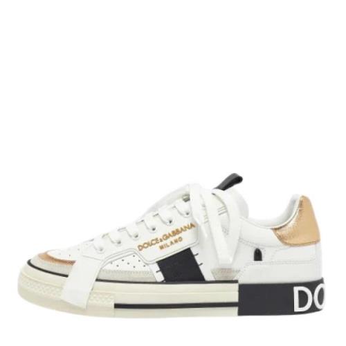 Pre-owned Leather sneakers Dolce & Gabbana Pre-owned , Multicolor , He...