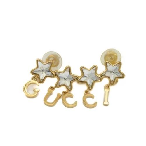 Pre-owned Metal earrings Gucci Vintage , Yellow , Dames