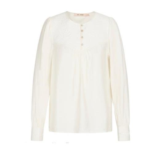 Elegante Kassandra Blouse met Mooie Details RUE de Femme , White , Dam...