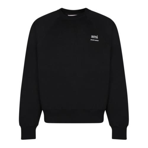 Zwarte Sweatshirt Stijlvolle Herenmode Ami Paris , Black , Heren