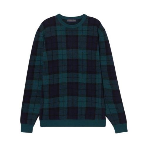 Lamswol Tartan Trui Brooks Brothers , Multicolor , Heren