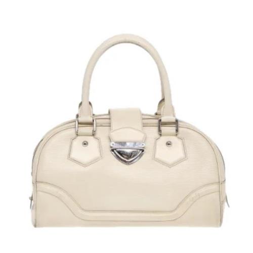 Pre-owned Leather louis-vuitton-bags Louis Vuitton Vintage , White , D...