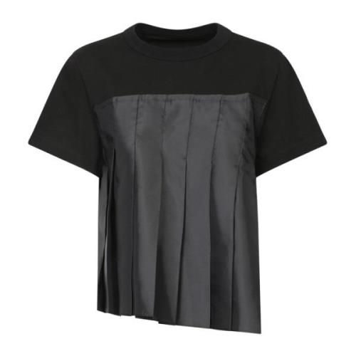 Zwarte T-shirts & Polo's voor vrouwen Sacai , Black , Dames