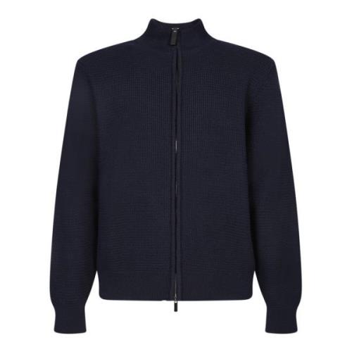 Blauwe Gebreide Kleding voor Mannen Aw24 Canali , Blue , Heren