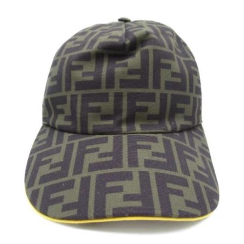 Pre-owned Polyester hats Fendi Vintage , Green , Dames