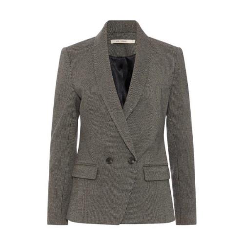 Trendy geruite blazer met exclusieve knopen RUE de Femme , Gray , Dame...