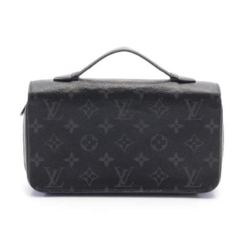 Pre-owned Leather wallets Louis Vuitton Vintage , Black , Dames