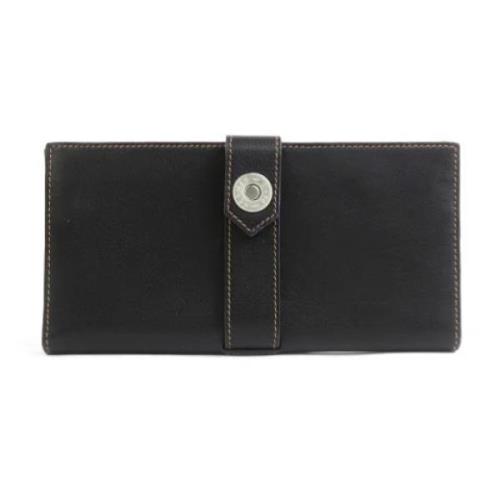 Pre-owned Leather wallets Hermès Vintage , Black , Heren