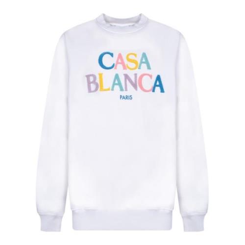 Witte Sweatshirt Stijlvol Comfortabel Casual Casablanca , White , Here...