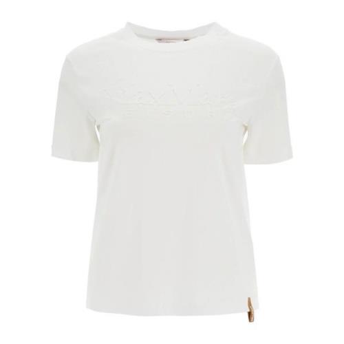 T-shirt met bedrukt logo Max Mara , White , Dames