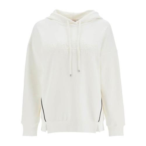 Contrast Piping Boxy Hoodie Max Mara , White , Dames