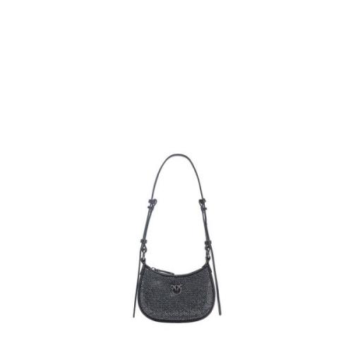 Stijlvolle Leren Tas voor Vrouwen Pinko , Black , Dames