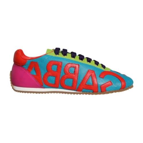 Multicolor Leren Logo Lage Sneakers Dolce & Gabbana , Multicolor , Dam...