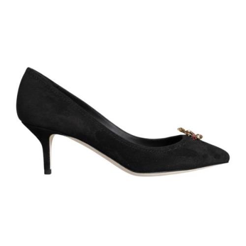 Zwarte Suede Bellucci Hakken Pumps Schoenen Dolce & Gabbana , Black , ...