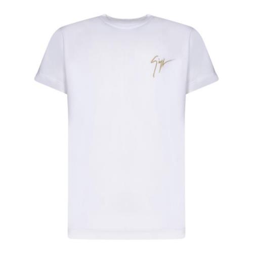 Witte T-shirts & Polo's Aw24 Giuseppe Zanotti , White , Heren