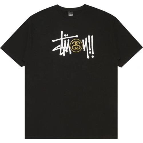 Basis Logo Stock Tee in Zwart Stüssy , Black , Heren