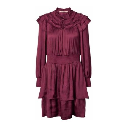 Flori Jurk met Ruches en Smock RUE de Femme , Red , Dames